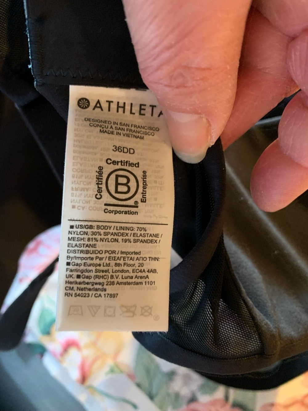 Athleta Women’s Wireless Black T-Shirt Bra - Smooth Support Size 36 DD - Picture 6 of 7